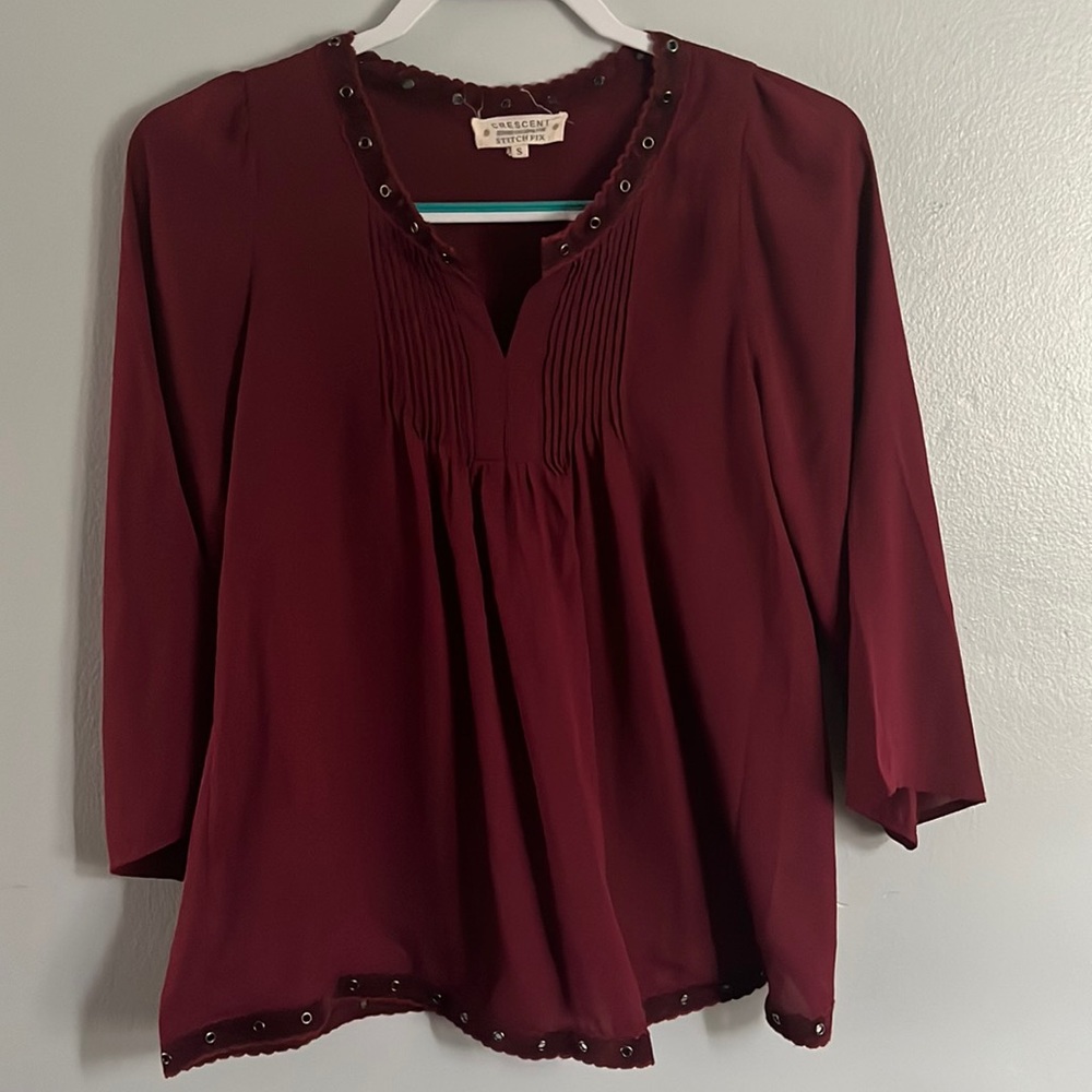 Crescent Small Maroon Blouse